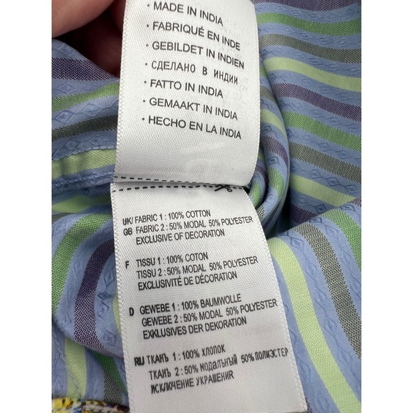 Robert Graham Men's 2XLT Green Purple Stripe Long Sleeve Button Down Shirt - Picture 10 of 13